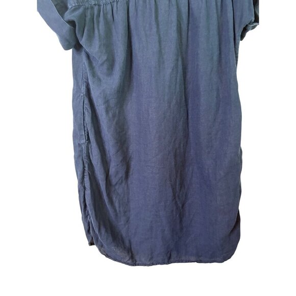 J.Crew Women's 100% Linen Baird McNutt Irish Linen Navy Shirtdress Size Small - Picture 12 of 12